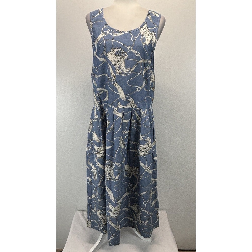 Vtg Bryn Connelly Jumper Dress Sz Small Equestrian Horse Riding Pockets Midi
